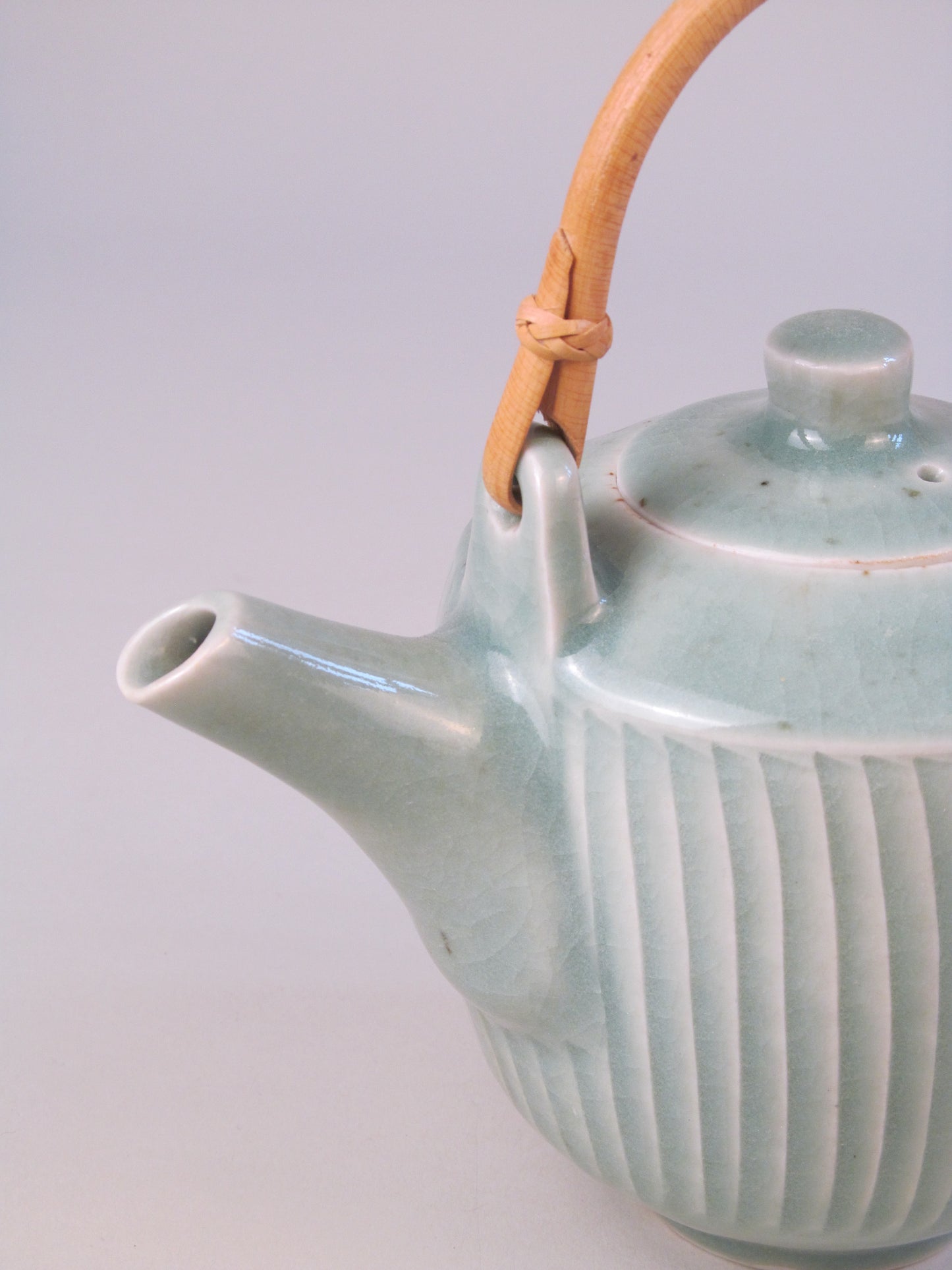 David Leach (1911-2005) Celadon Ribbed Teapot