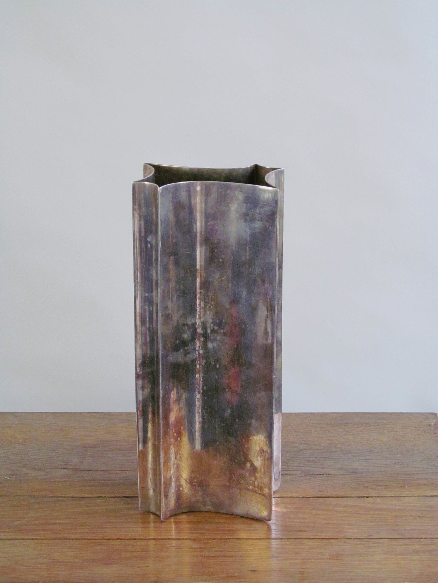 Modernist Silver Plated Vase c1950