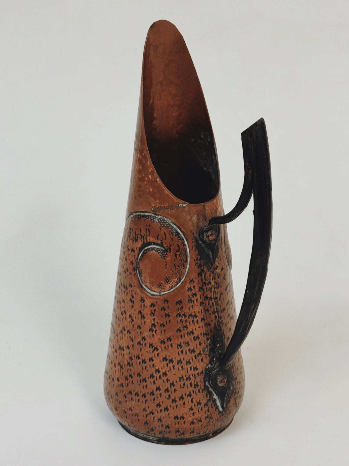 Hammered Copper Spouted Jug by Jean Goardere c.1940