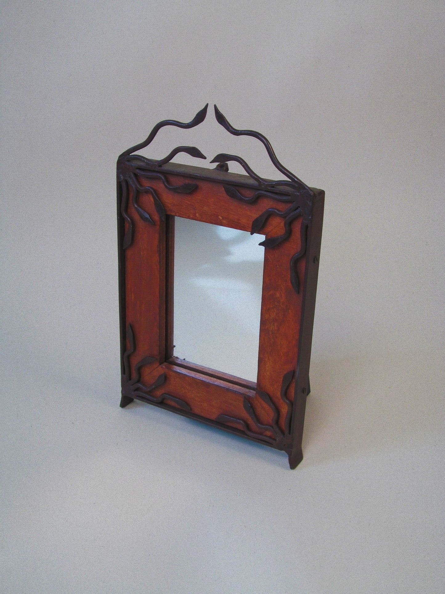 Organic Iron and Wood Mirror