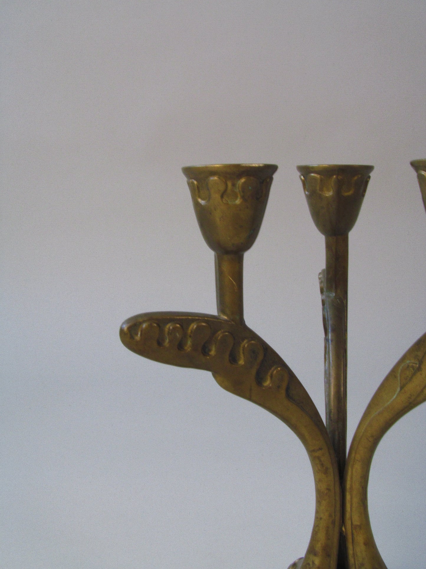Brass Three Arm Candelabra