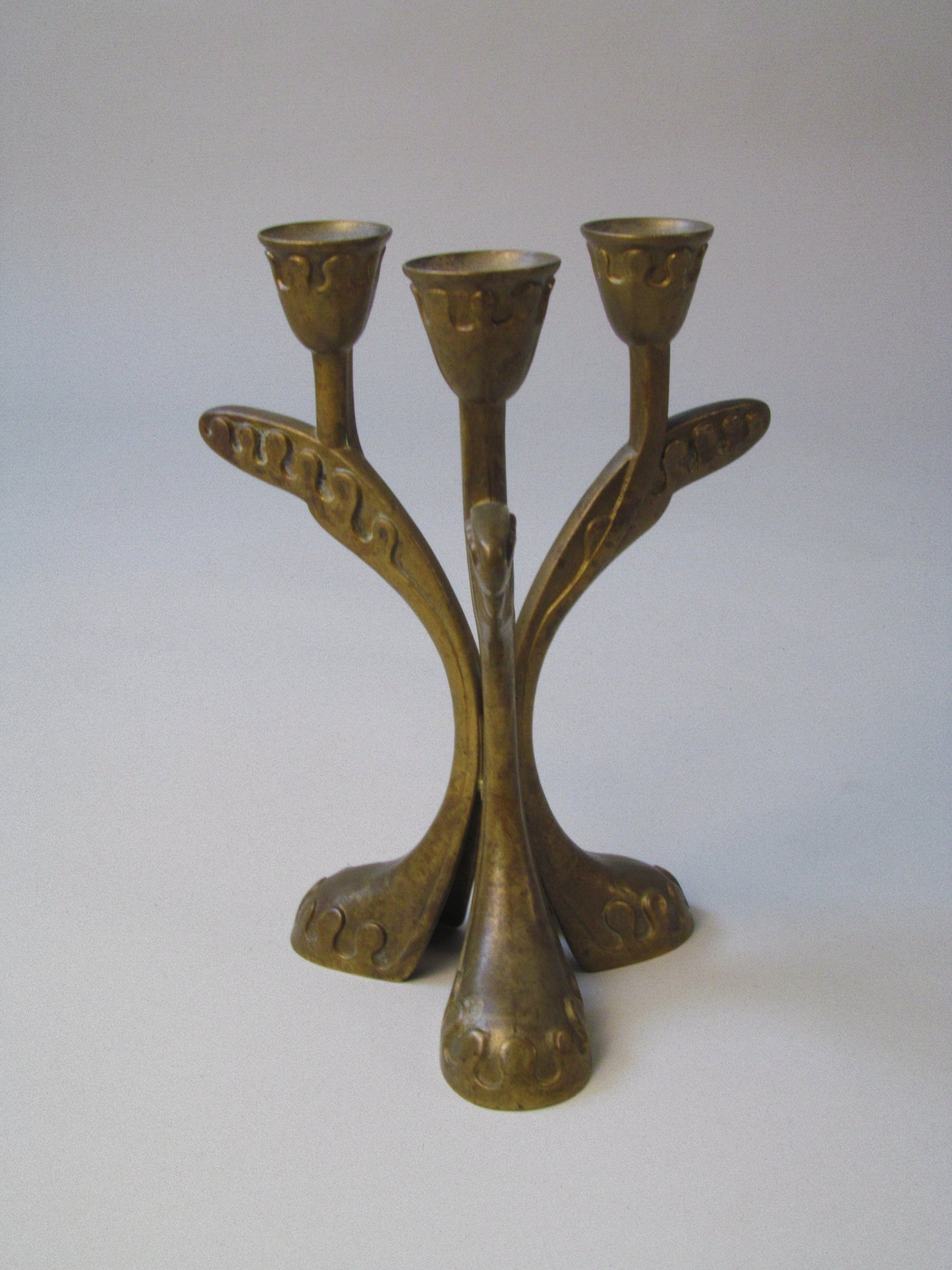 Brass Three Arm Candelabra