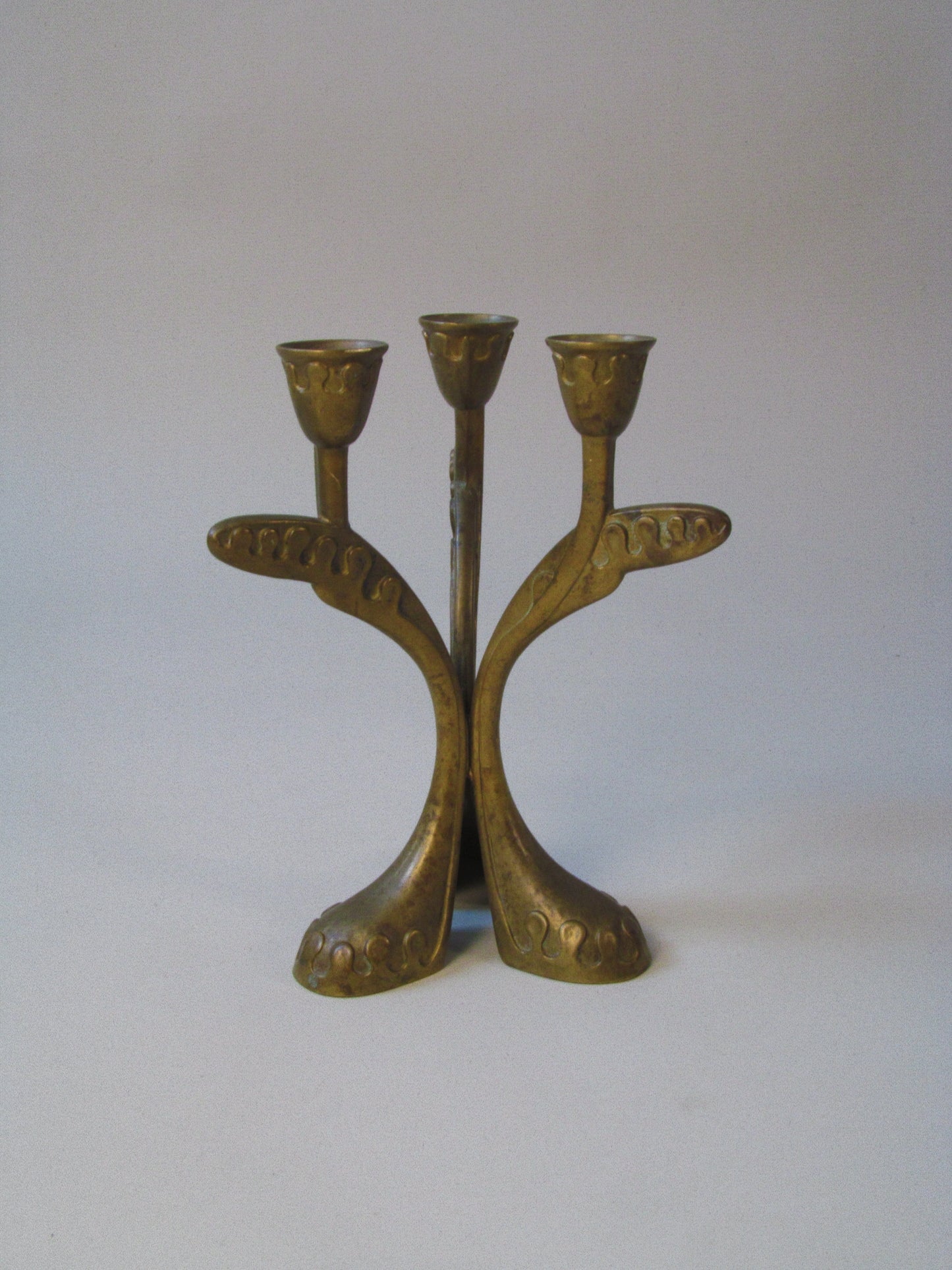 Brass Three Arm Candelabra