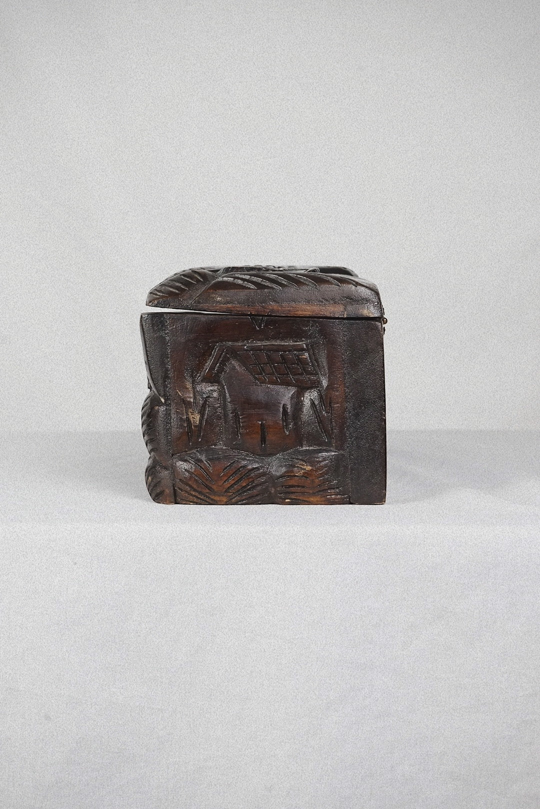 Hand Carved Indo Glove Box