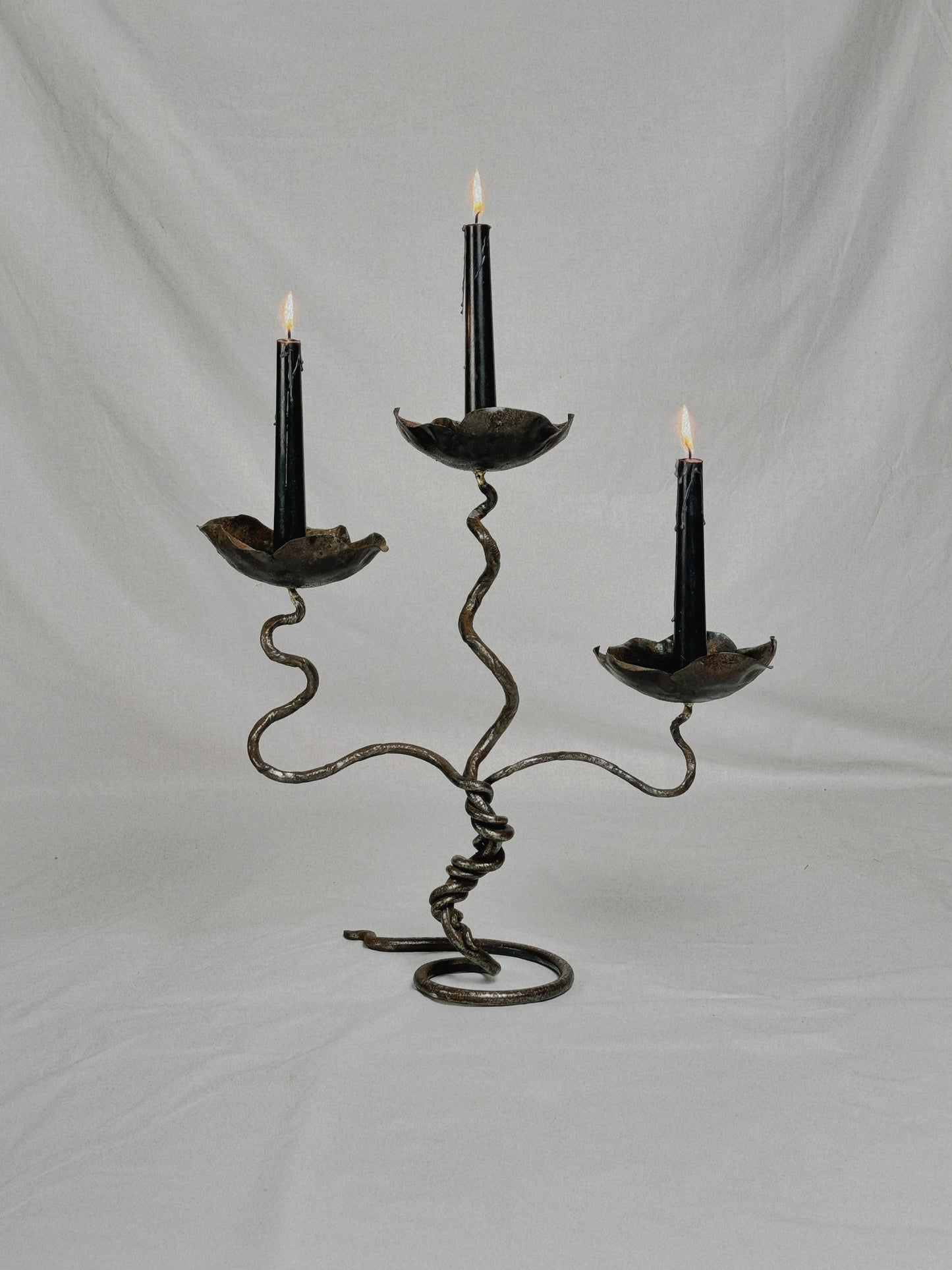 Twisted Iron Candelabra