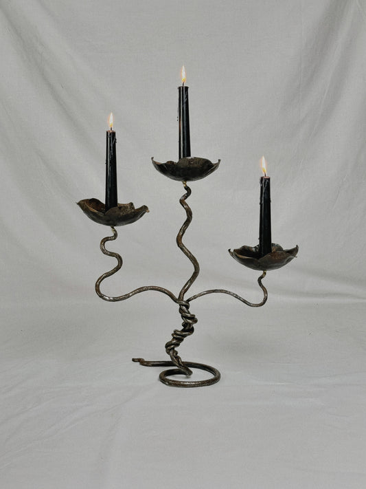 Twisted Iron Candelabra