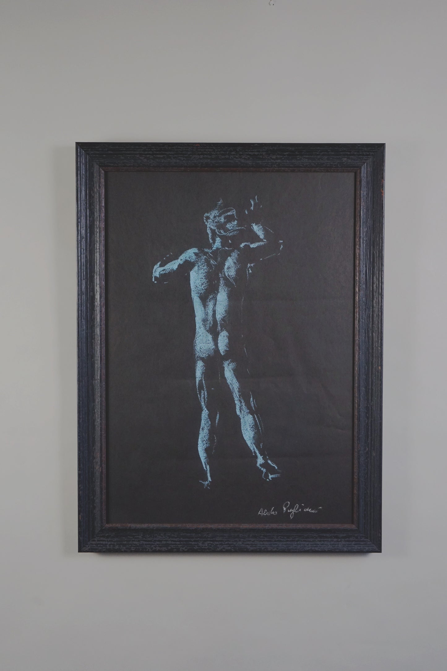Italian Chalk Drawing — Male Figure 1981