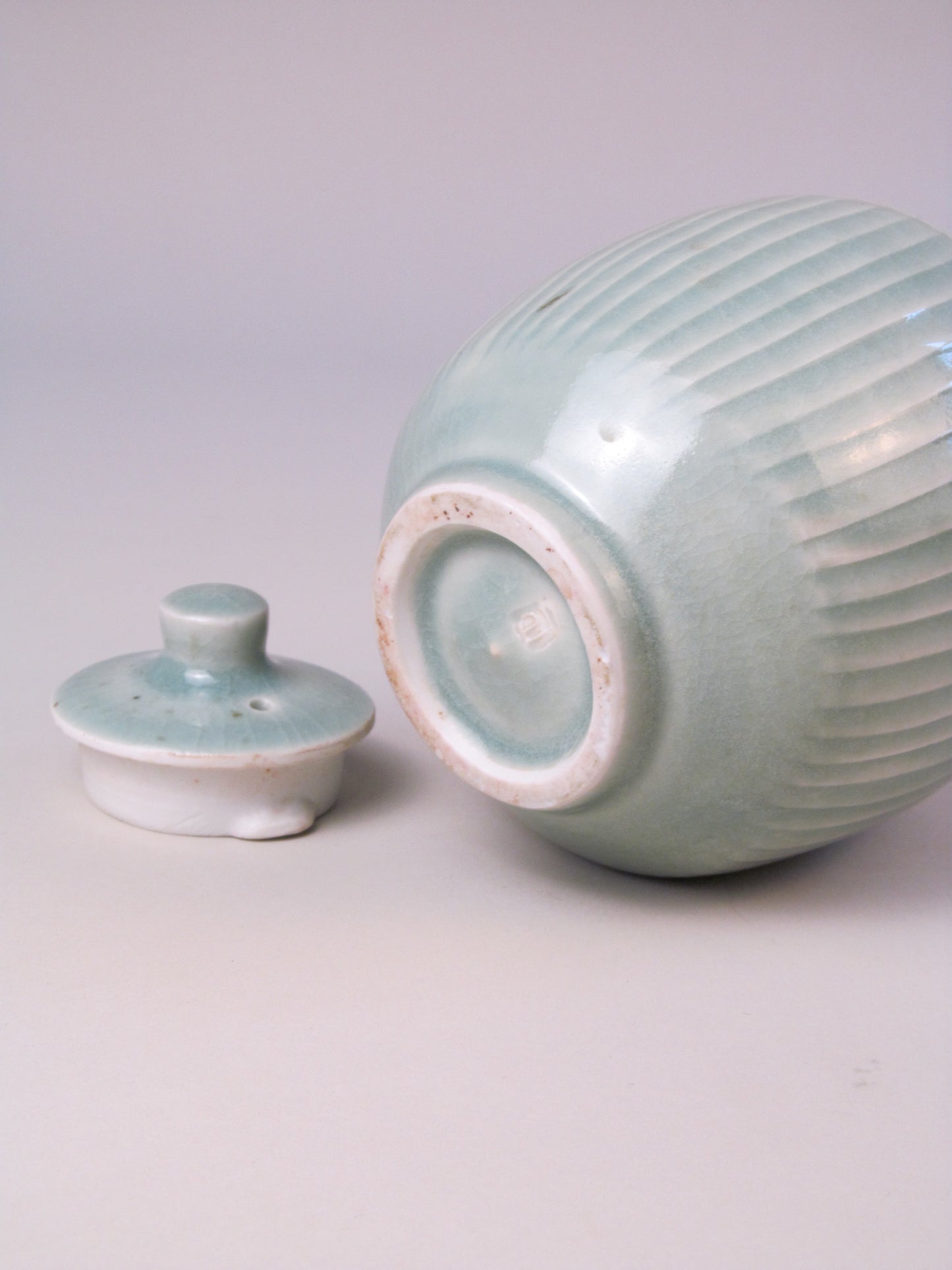 David Leach (1911-2005) Celadon Ribbed Teapot