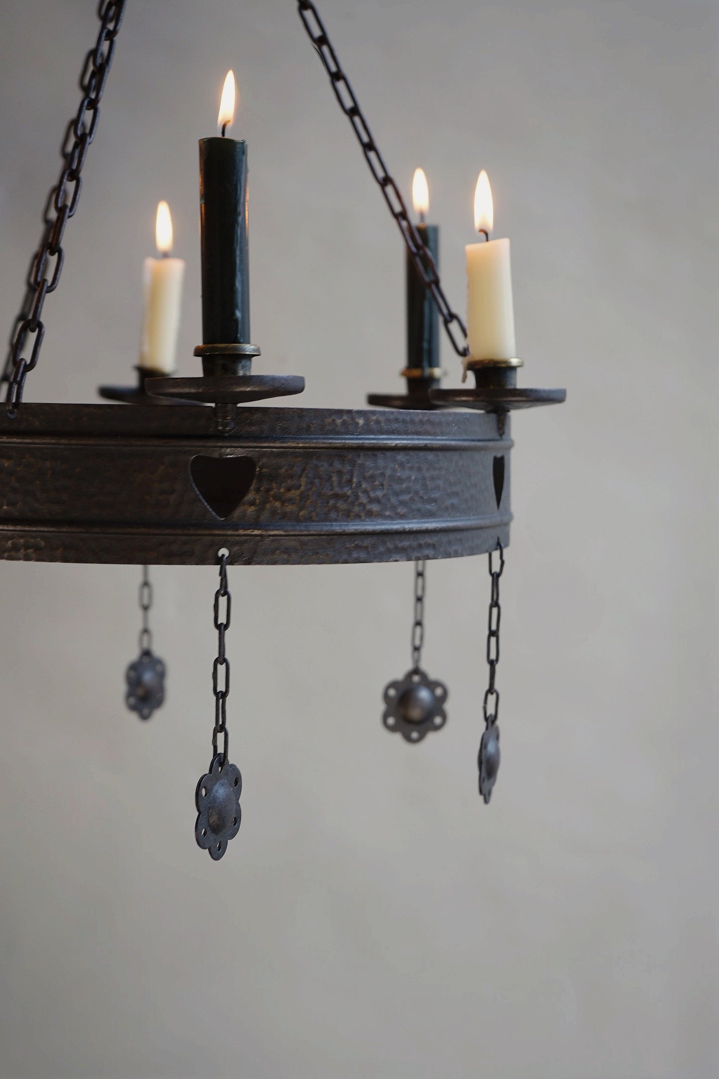 Art Nouveau Wrought-Iron Chandelier
Early 20th century