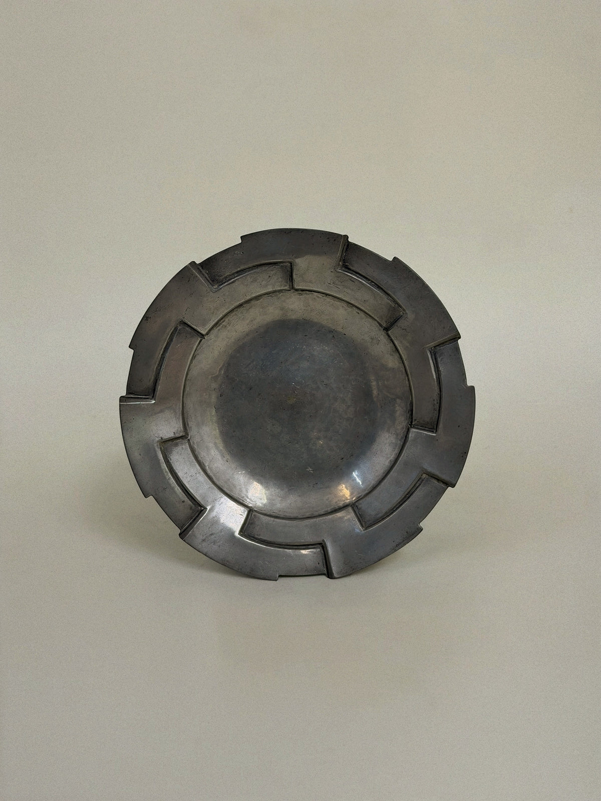 Pewter Charger by Pierre Dumont Early 20th