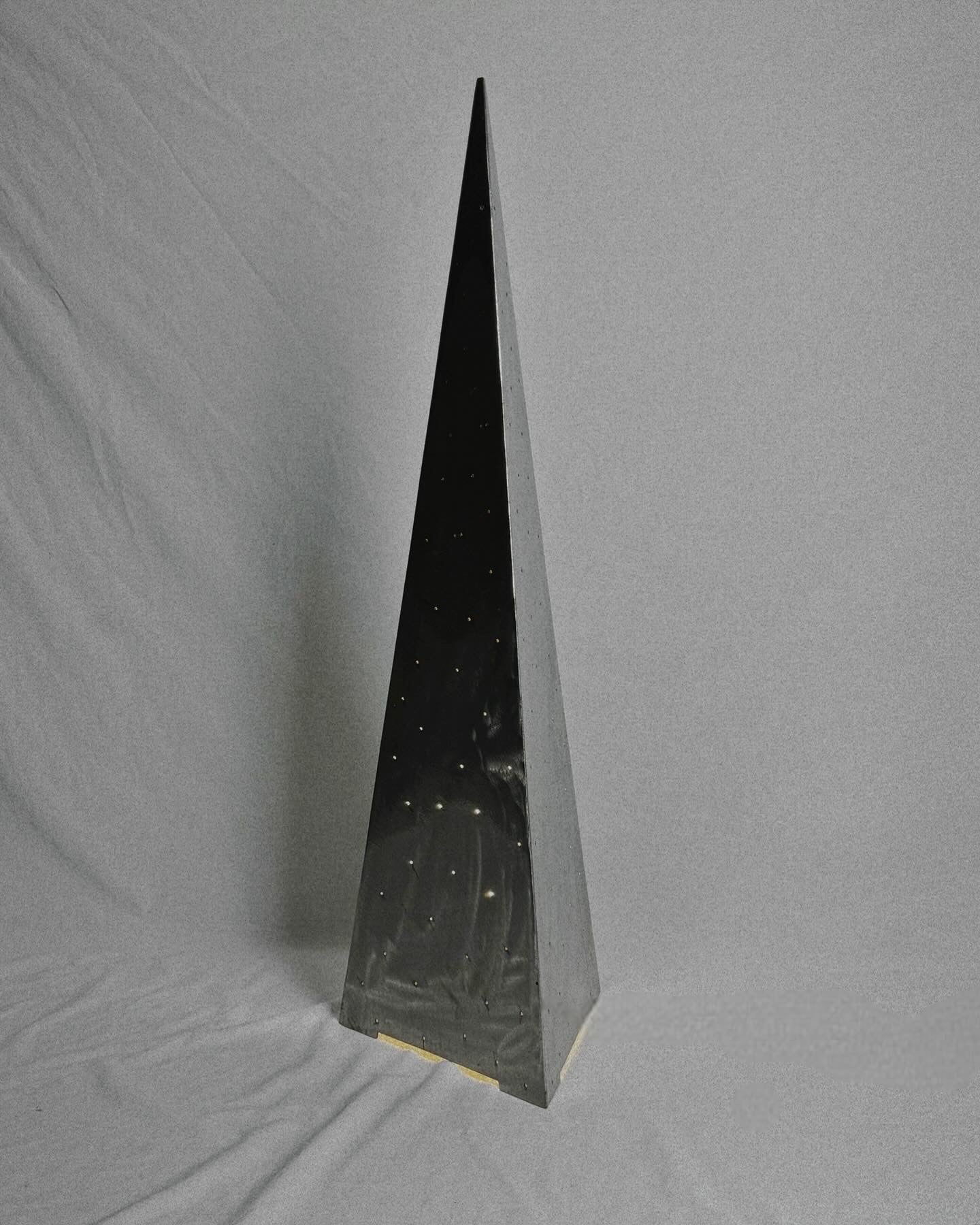 Waxed Steel Pyramid Lamp