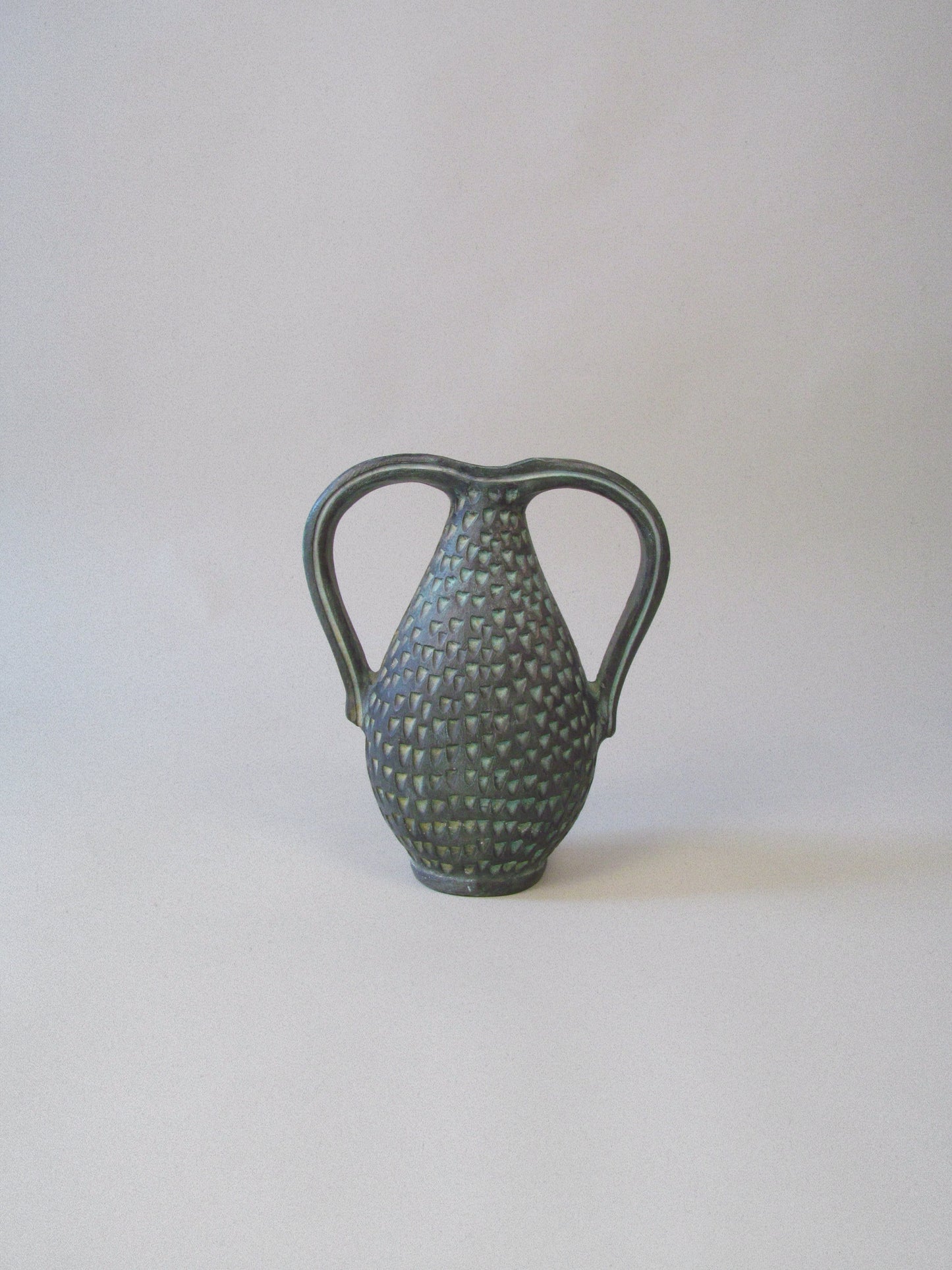 Verdigris-Glazed Ceramic Amphora