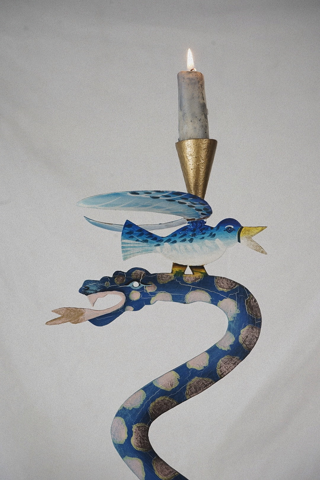 Snake & Bird Candleholder