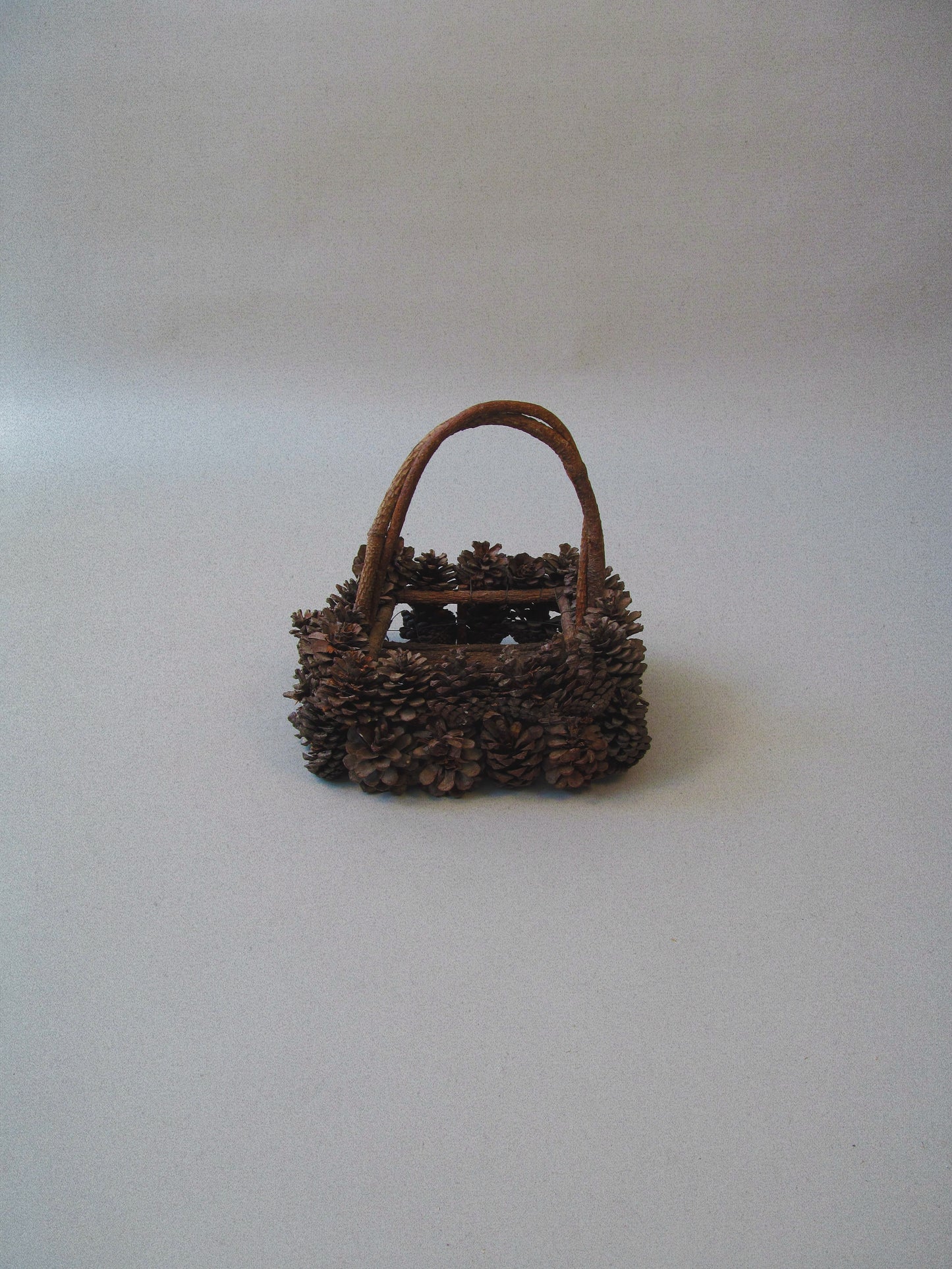 Folk Art Pinecone Basket