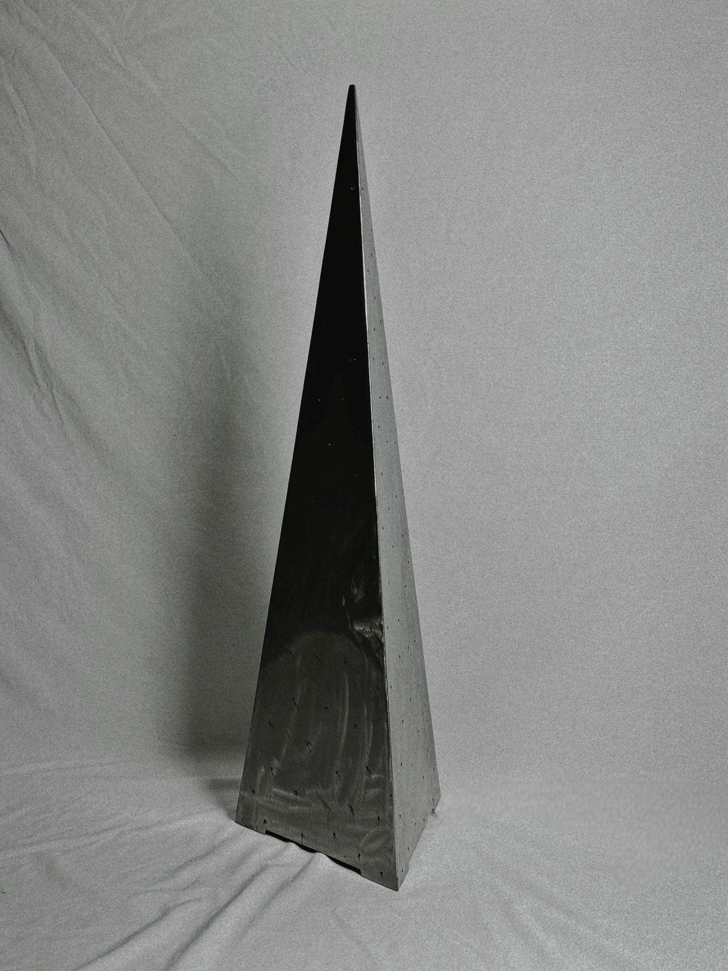 Waxed Steel Pyramid Lamp