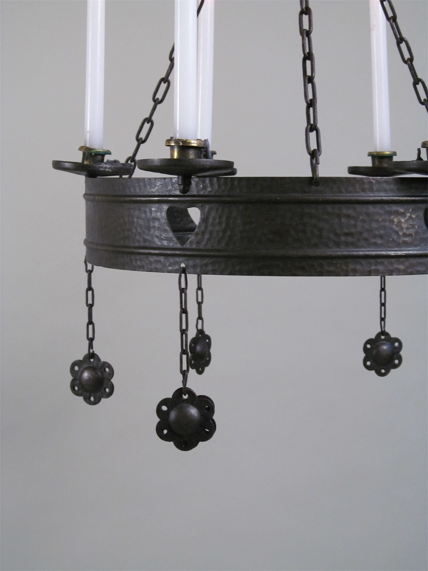 Art Nouveau Wrought-Iron Chandelier
Early 20th century