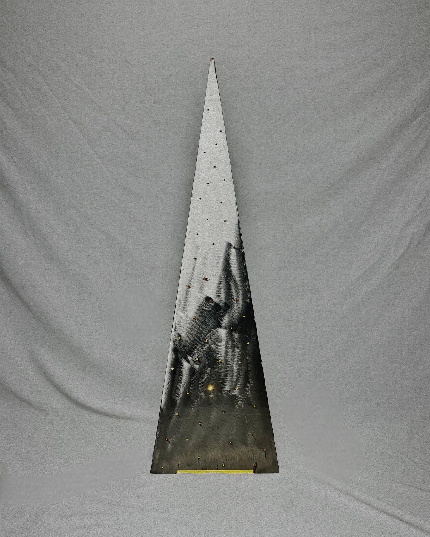 Waxed Steel Pyramid Lamp