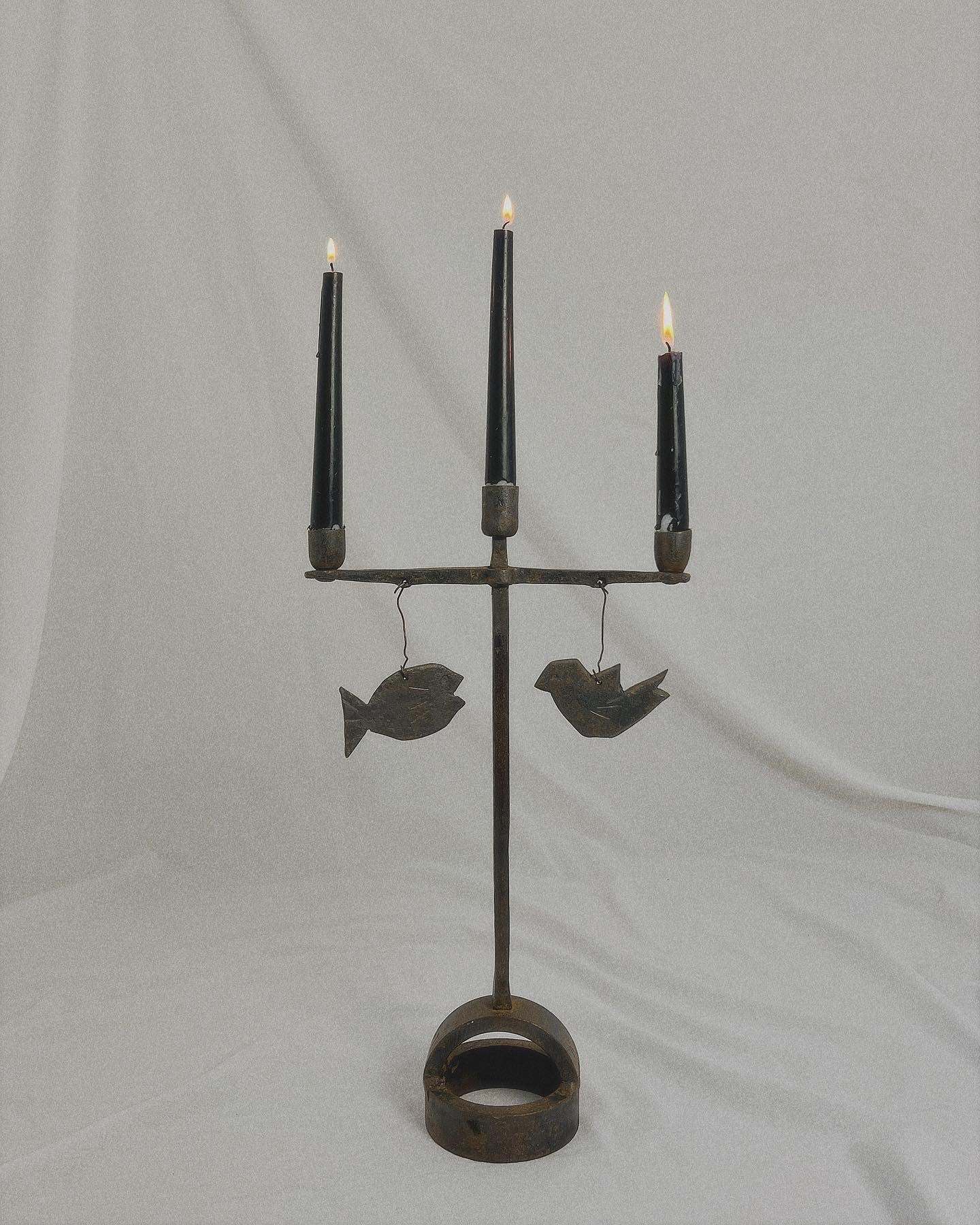 Fish and Bird Charm Candelabra