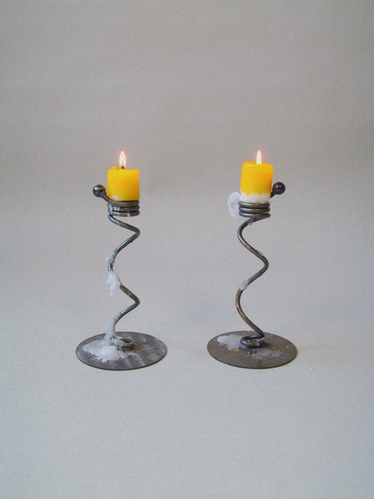 Steel Spiral Candleholders