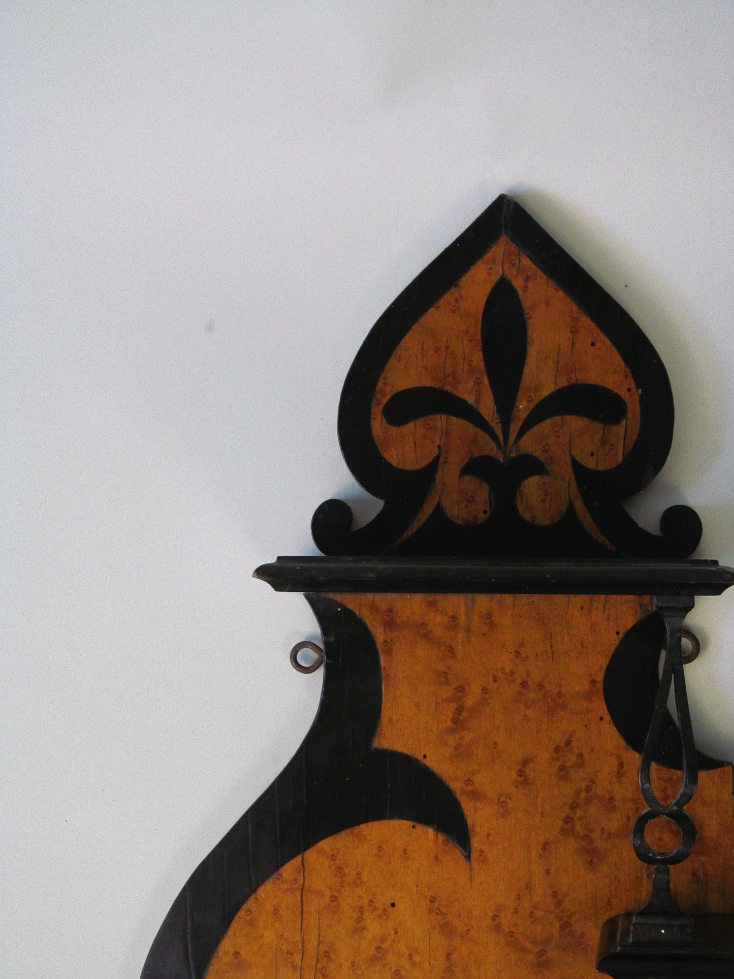 Decorative Wall Shelf with Fleur-de-Lys Crest, c.1900