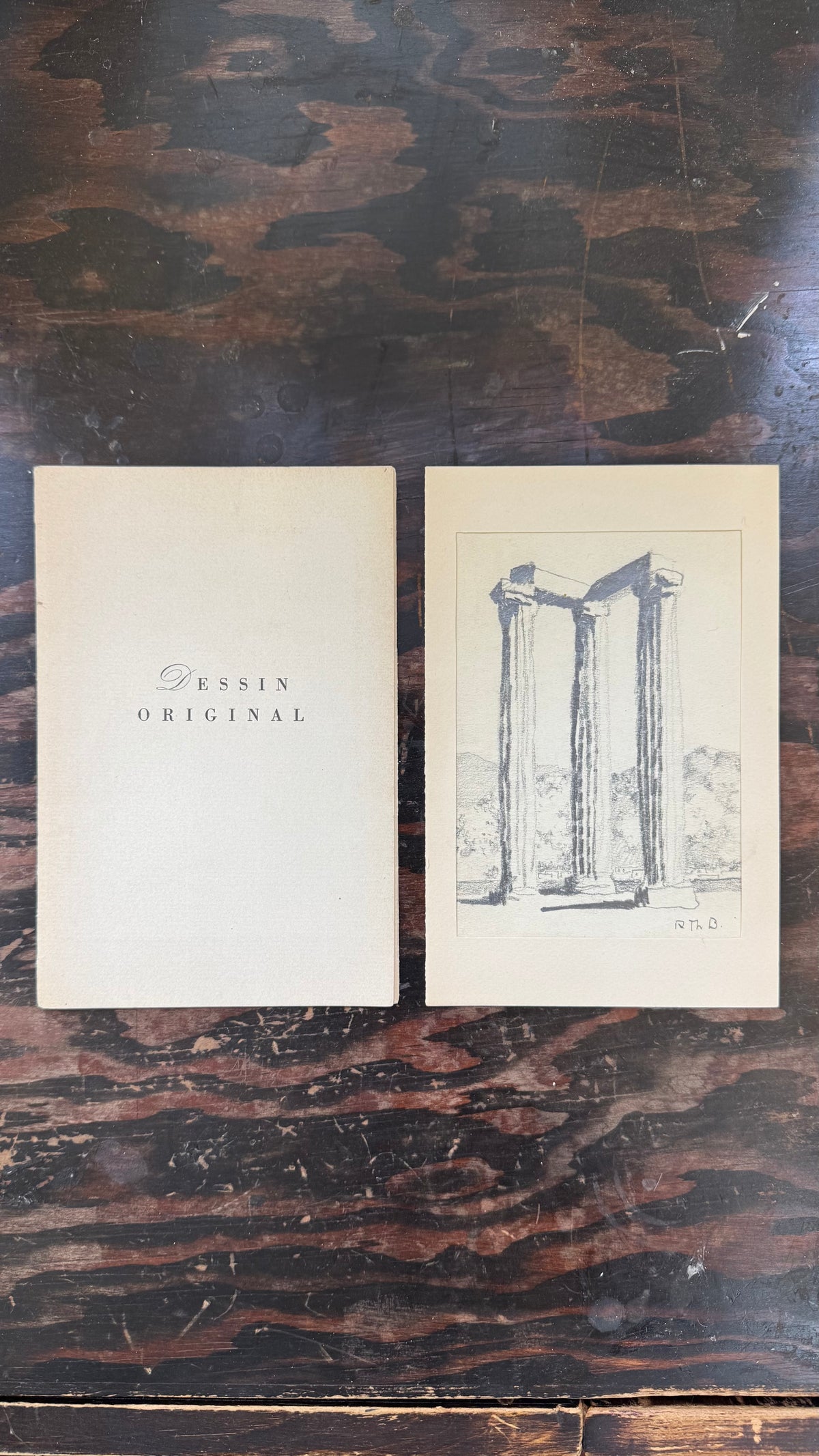 Rodolphe-Théophile Bosshard, Nemea / Corinth Original Travel Drawing c.1930
