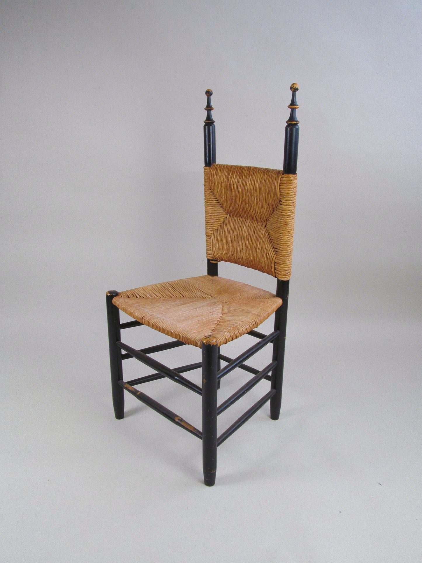 Set of Four European Rush-Back Chairs c.1950.