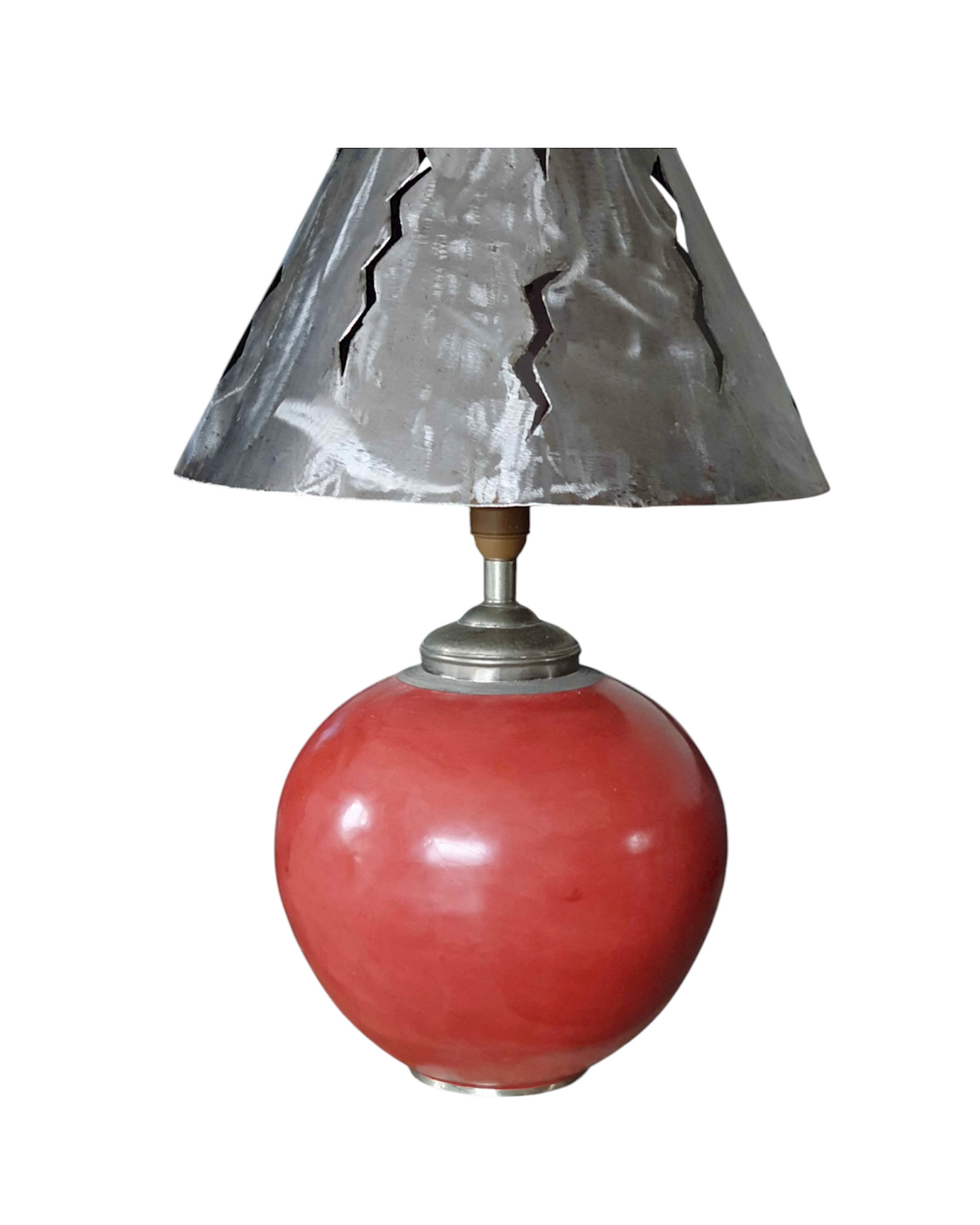 Tadelakt Lamp with Steel Shade ON HOLD