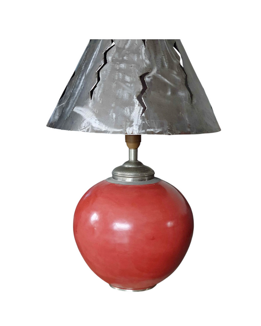 Tadelakt Lamp with Steel Shade ON HOLD