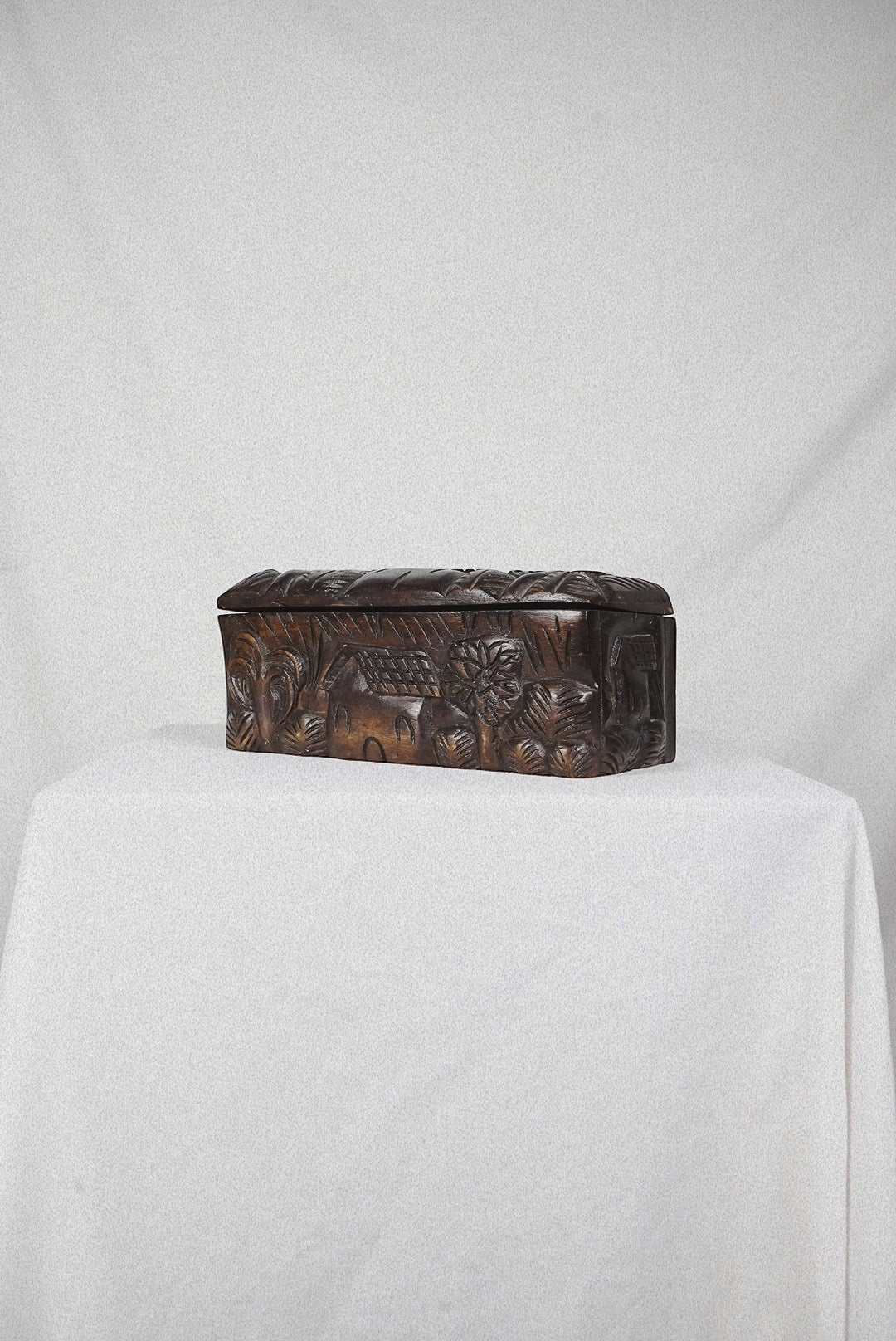 Hand Carved Indo Glove Box