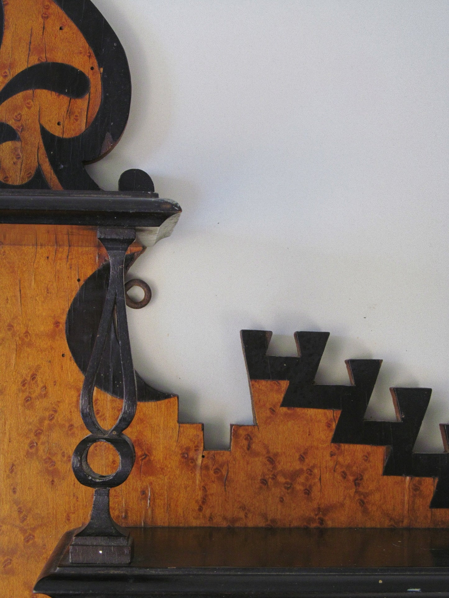 Decorative Wall Shelf with Fleur-de-Lys Crest, c.1900