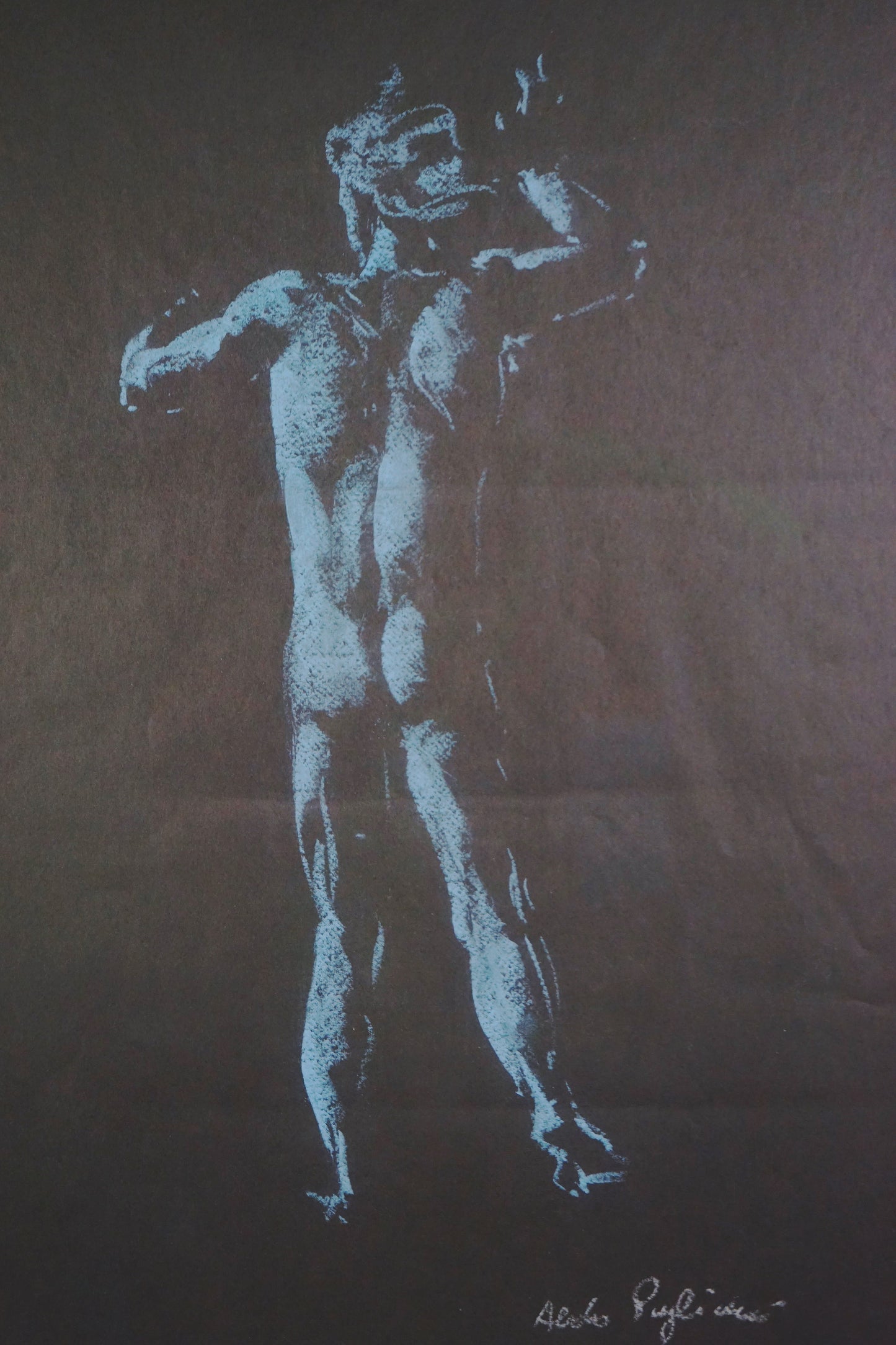 Italian Chalk Drawing — Male Figure 1981