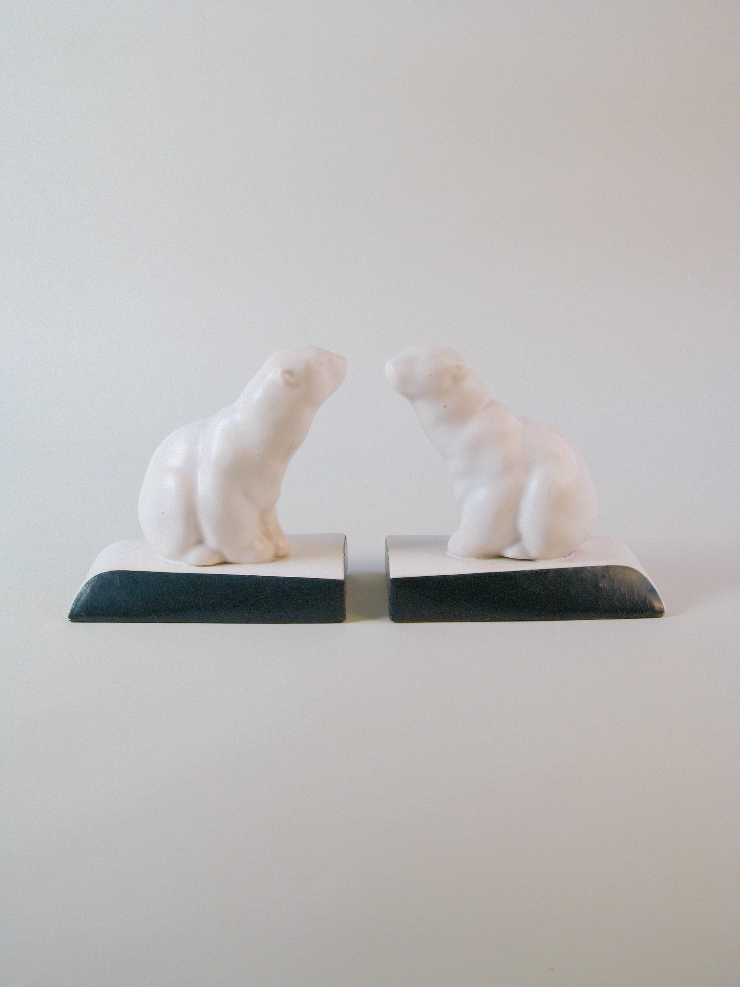 Pair of Art Deco Polar Bear Bookends c.1930