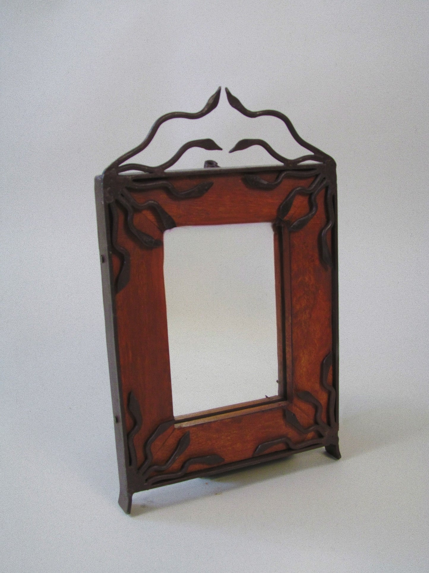 Organic Iron and Wood Mirror