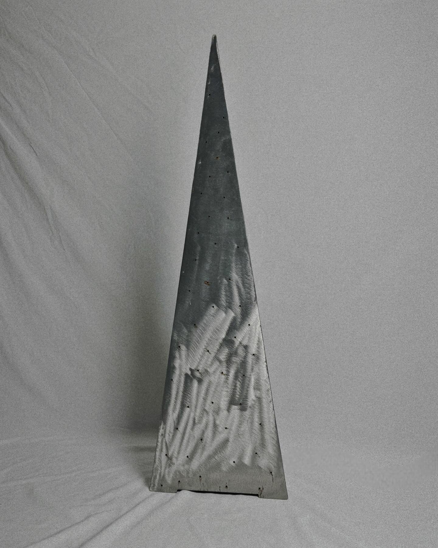 Waxed Steel Pyramid Lamp