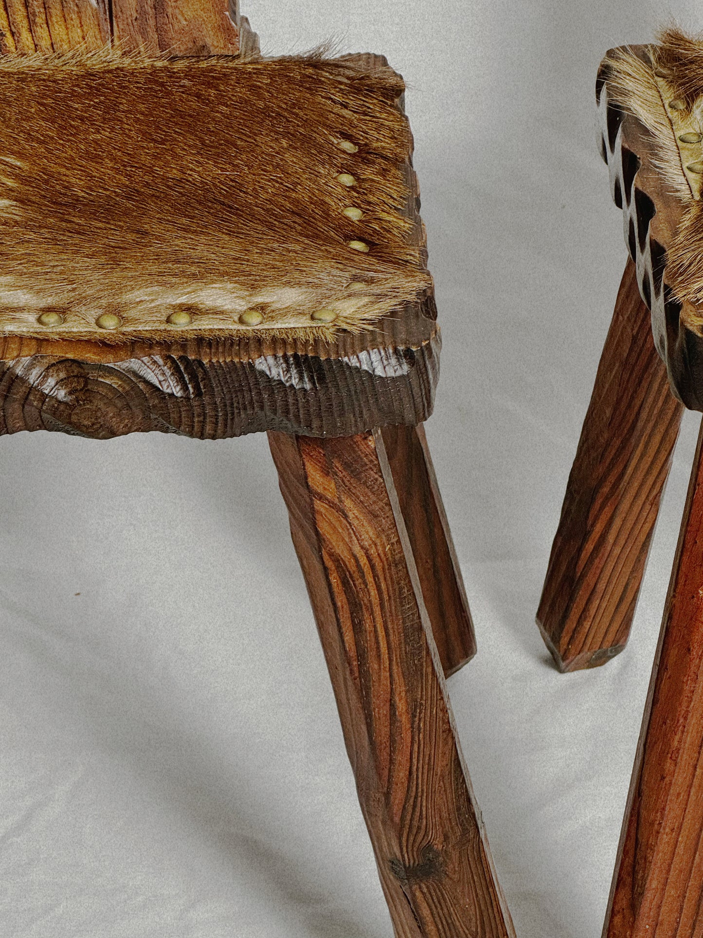 Hand Carved Hide Chairs